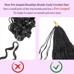 ZRQ pre-looped braids crochet hair assembly tips for quick installation.
