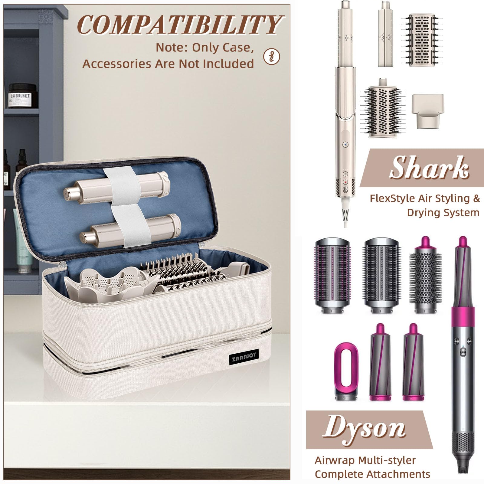 ZRRAJOY comfortable carry handle with internal straps for neat transport.