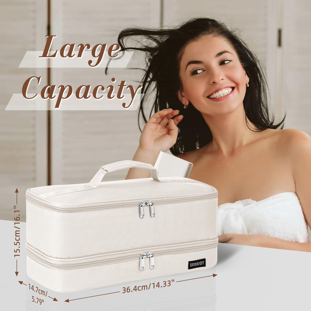 ZRRAJOY storage case interior layout shows two layers for secure attachment storage.