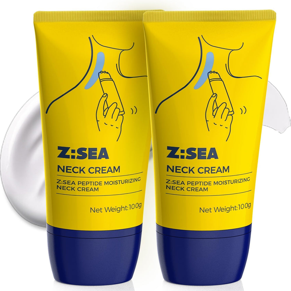 Z：SEA neck roller application shows smooth glide for targeted neck and chest firming.