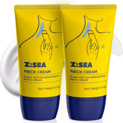 Z：SEA neck roller application shows smooth glide for targeted neck and chest firming.