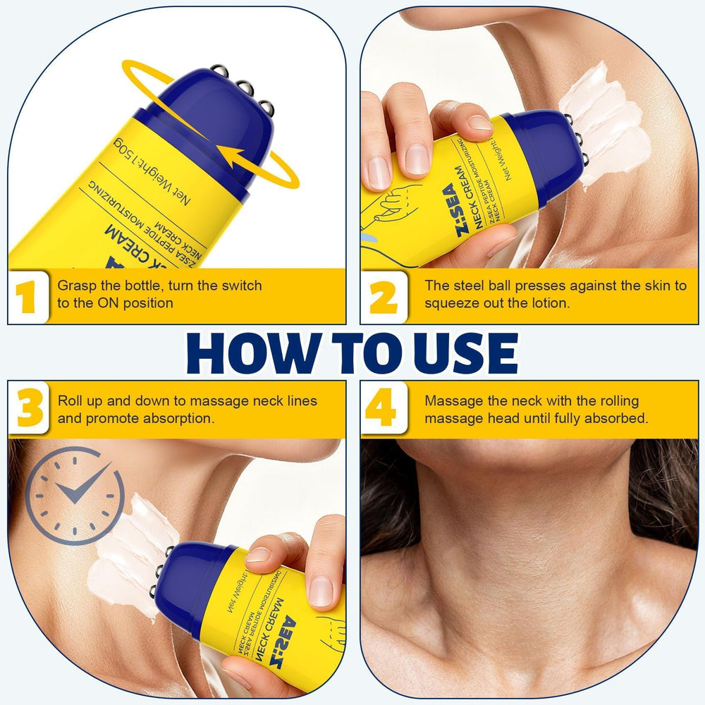 Z:SEA product packaging and label shot emphasizes premium neck care routine
