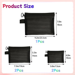 ZSlactp small mesh pouch 7-5x5-5 convenient for cards and small items.