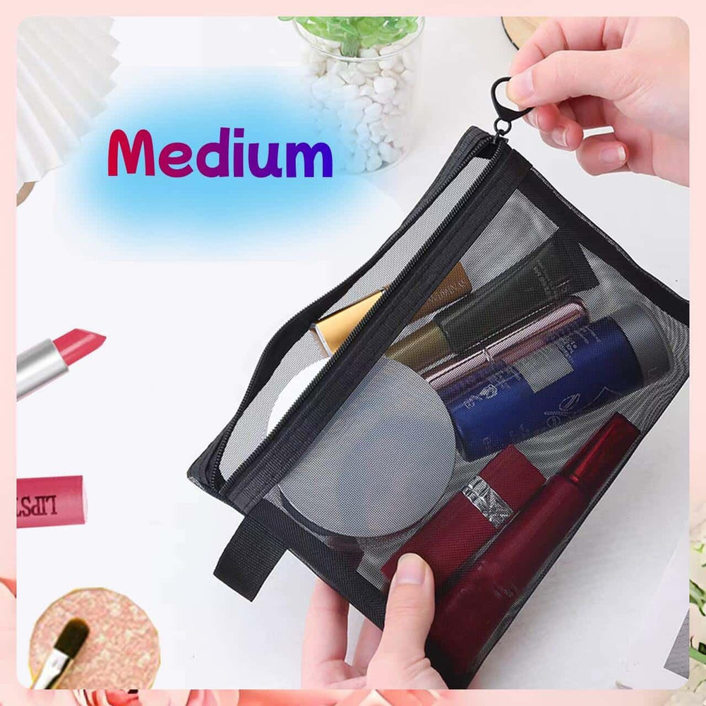 ZSlactp breathable mesh pouch aids quick drying after cleansing or makeup use.