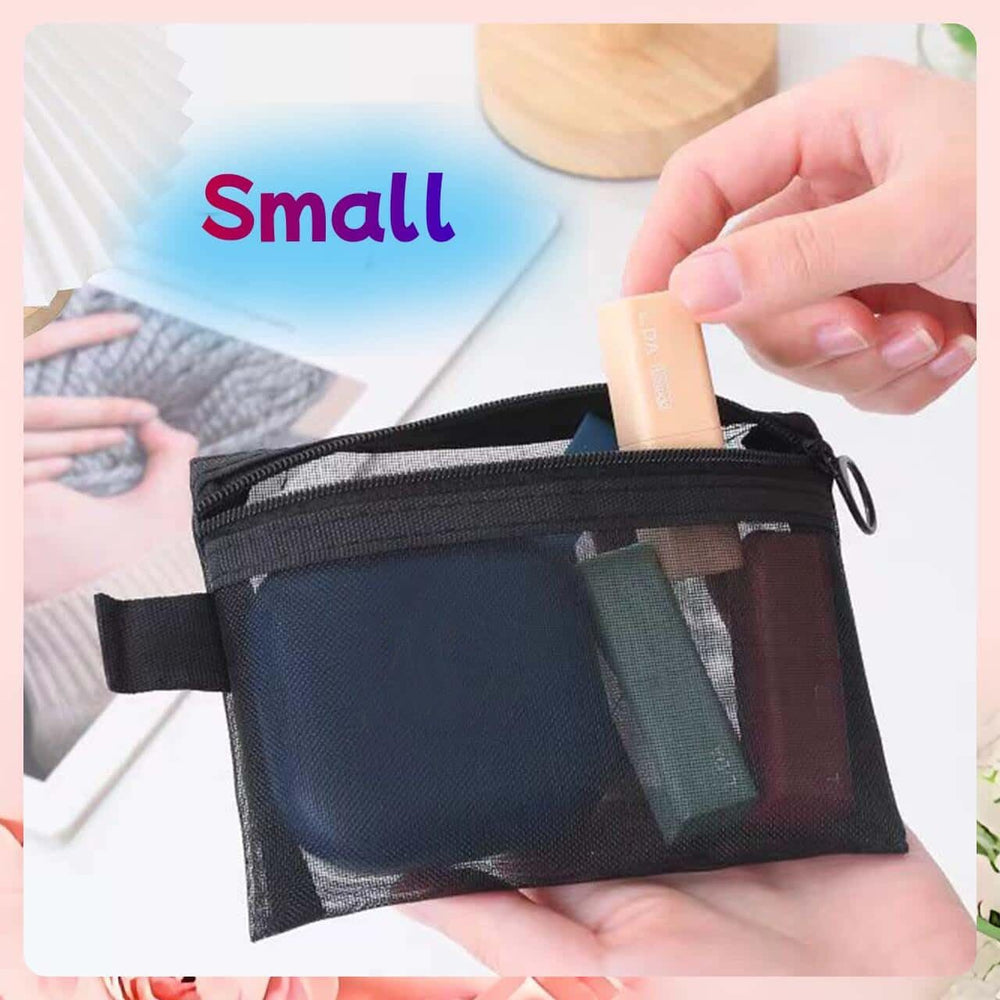 ZSlactp mesh pouch visible mesh design speeds item finding during trips.