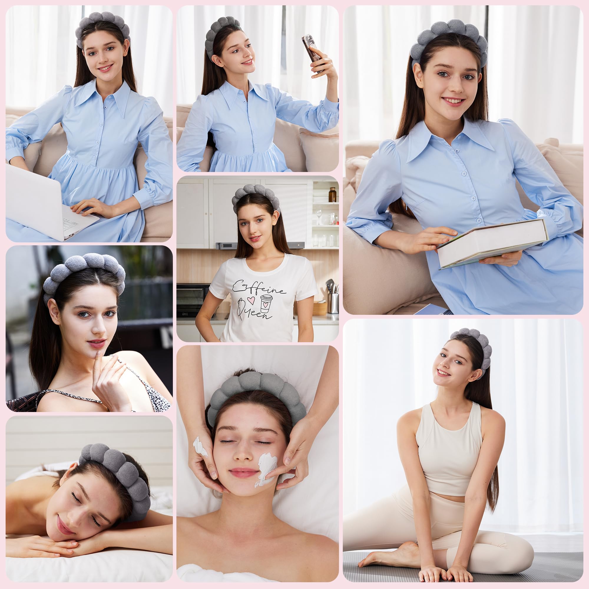 Ztomine headbands with bow and bubble details add stylish flair.