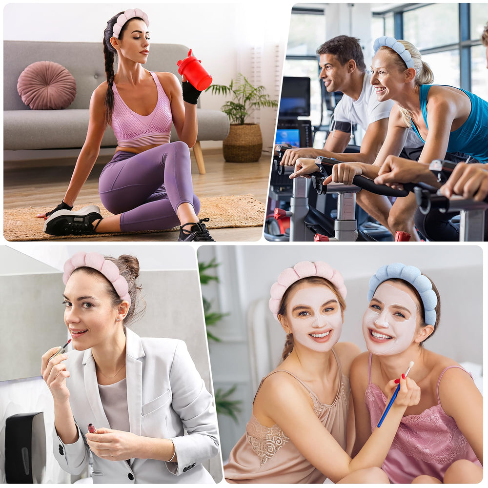 Ztomine croissant-knotted headband design supports comfortable, mess-free makeup application.
