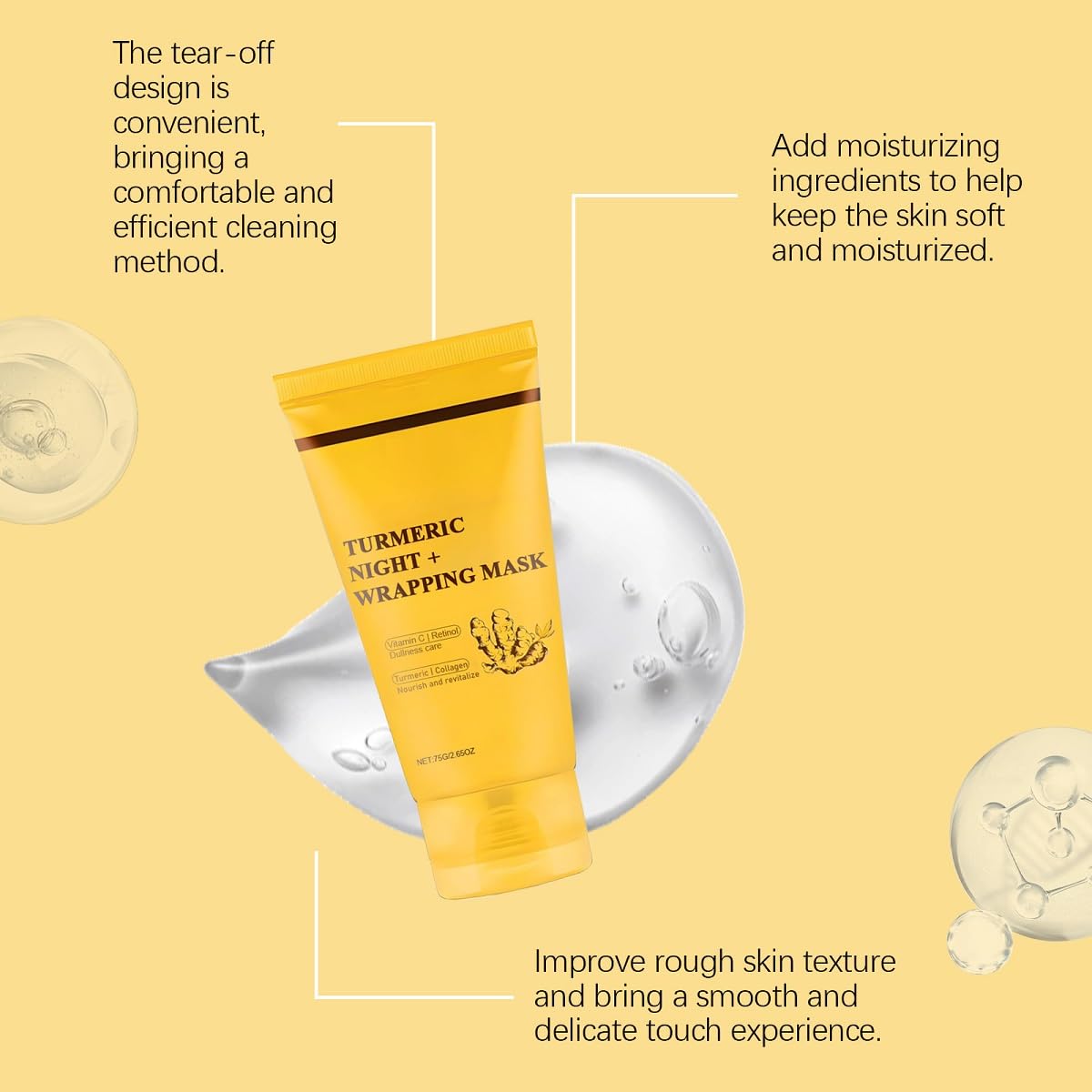 ZTSGU dry peel mask on face suggests long-lasting hydration for all skin types.
