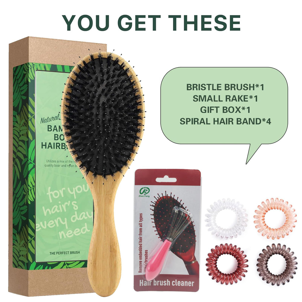 ZTTXHYAN brush showcases detangling through thick and tangled hair.