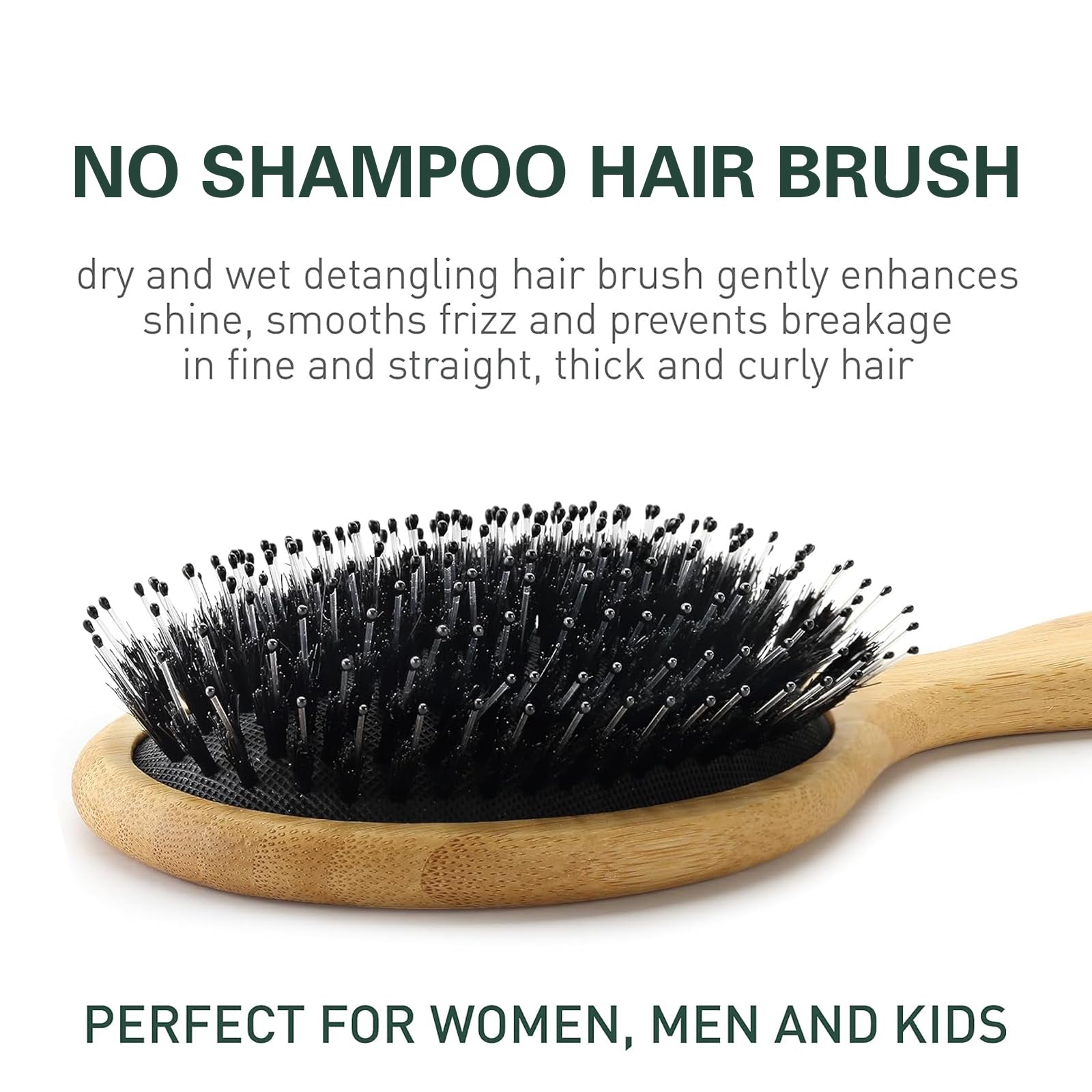 ZTTXHYAN boar brush soft bristles smooths frizz during daily styling.