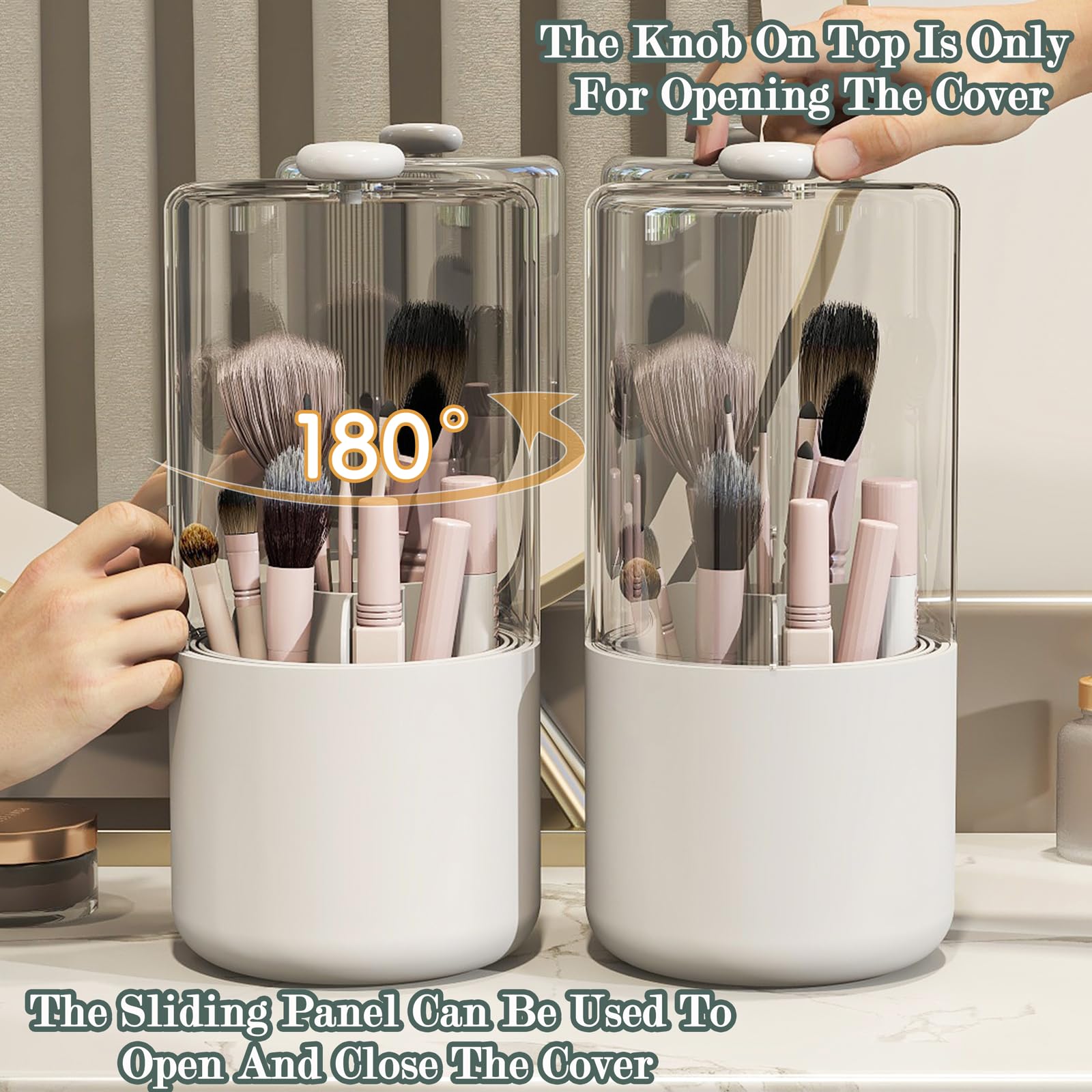 Zufudo non-slip base keeps the organizer steady on vanity or countertop