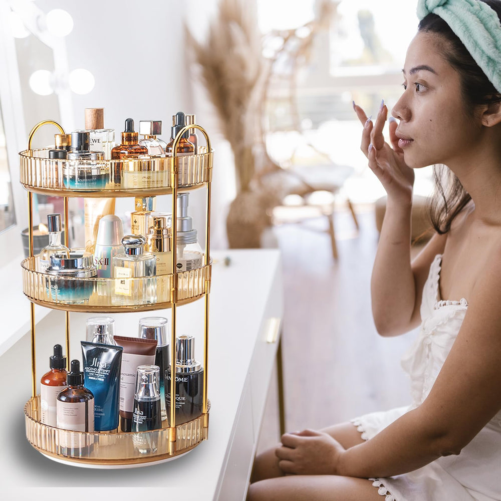 Zufudo sturdy metal connectors and plastic trays support heavy cosmetics.