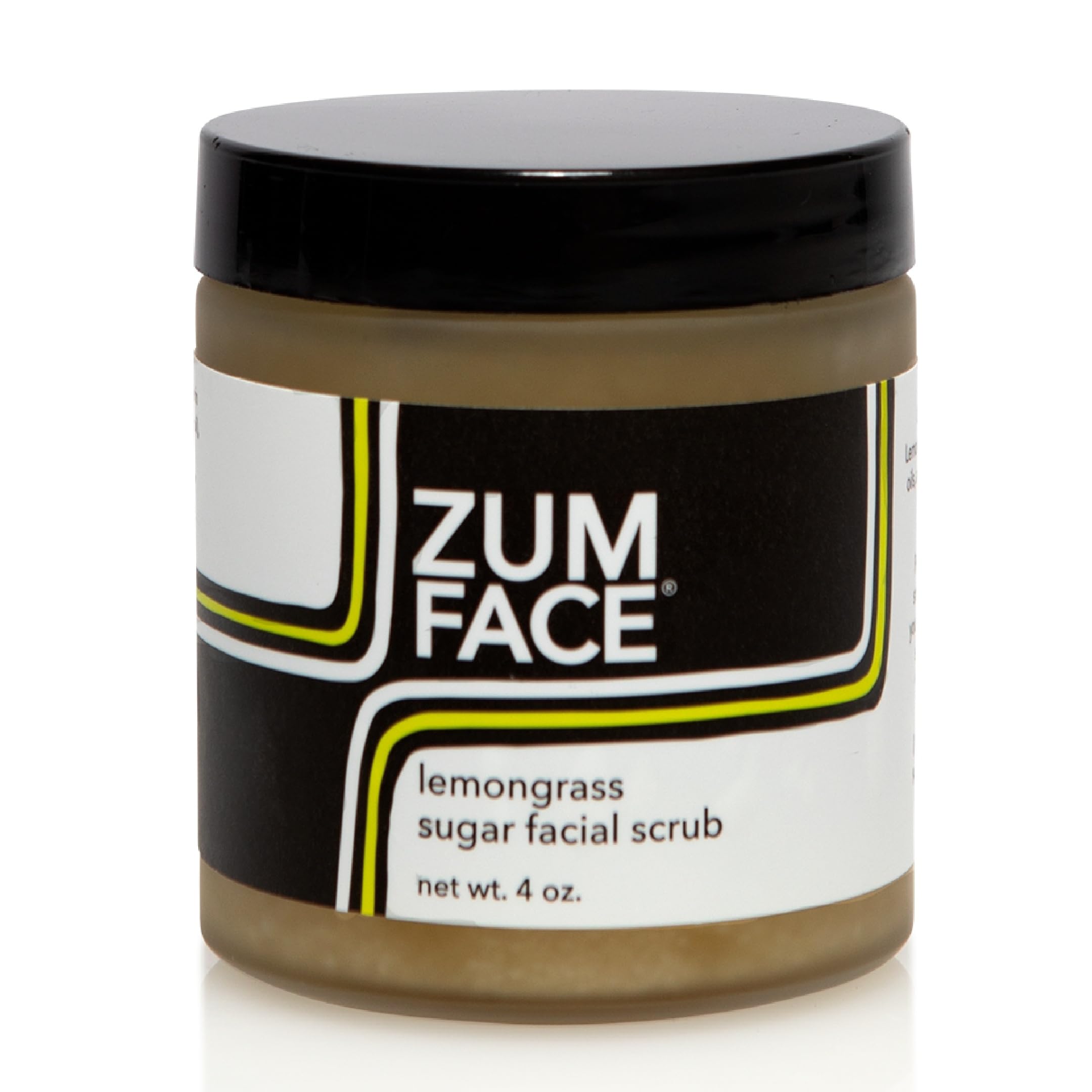 Zum Face Sugar Scrub lemongrass jar close-up showing texture and scent appeal