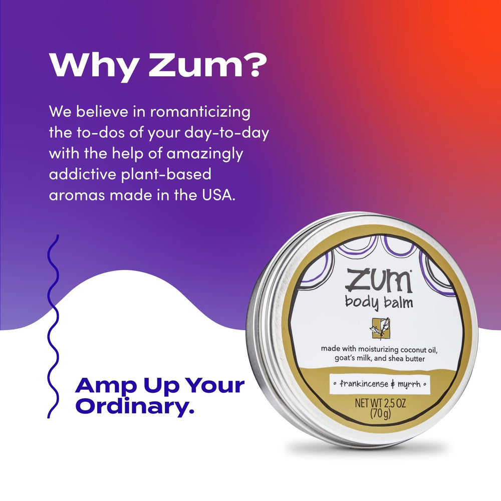 Zum Indigo Wild Body Balm packaging 2-5 oz on clean surface