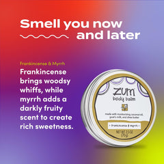 Zum Indigo Wild Body Balm texture swirl illustrating rich hydration