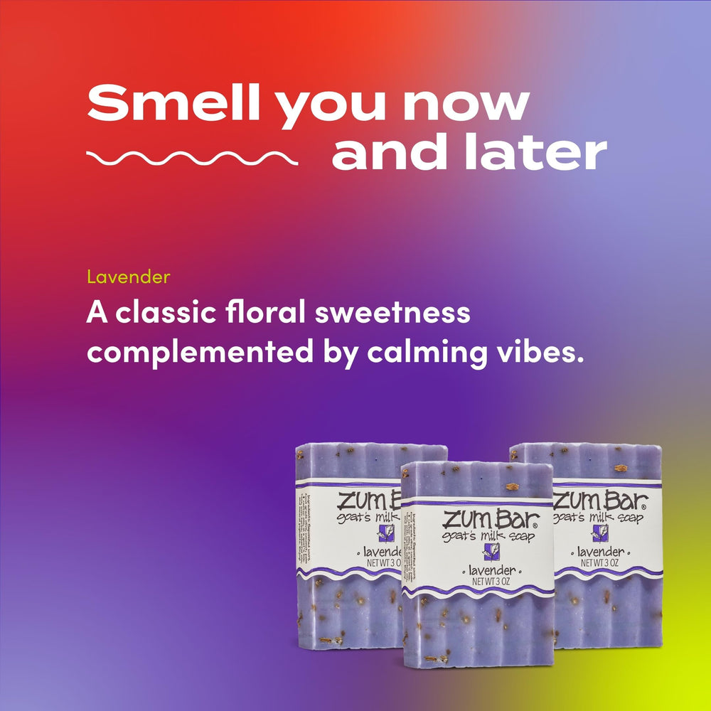 Zum Indigo Wild lavender scent image communicates calming aroma for a relaxing routine.