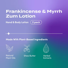 Zum Indigo Wild hand lotion ingredients with shea, aloe, vitamin E.