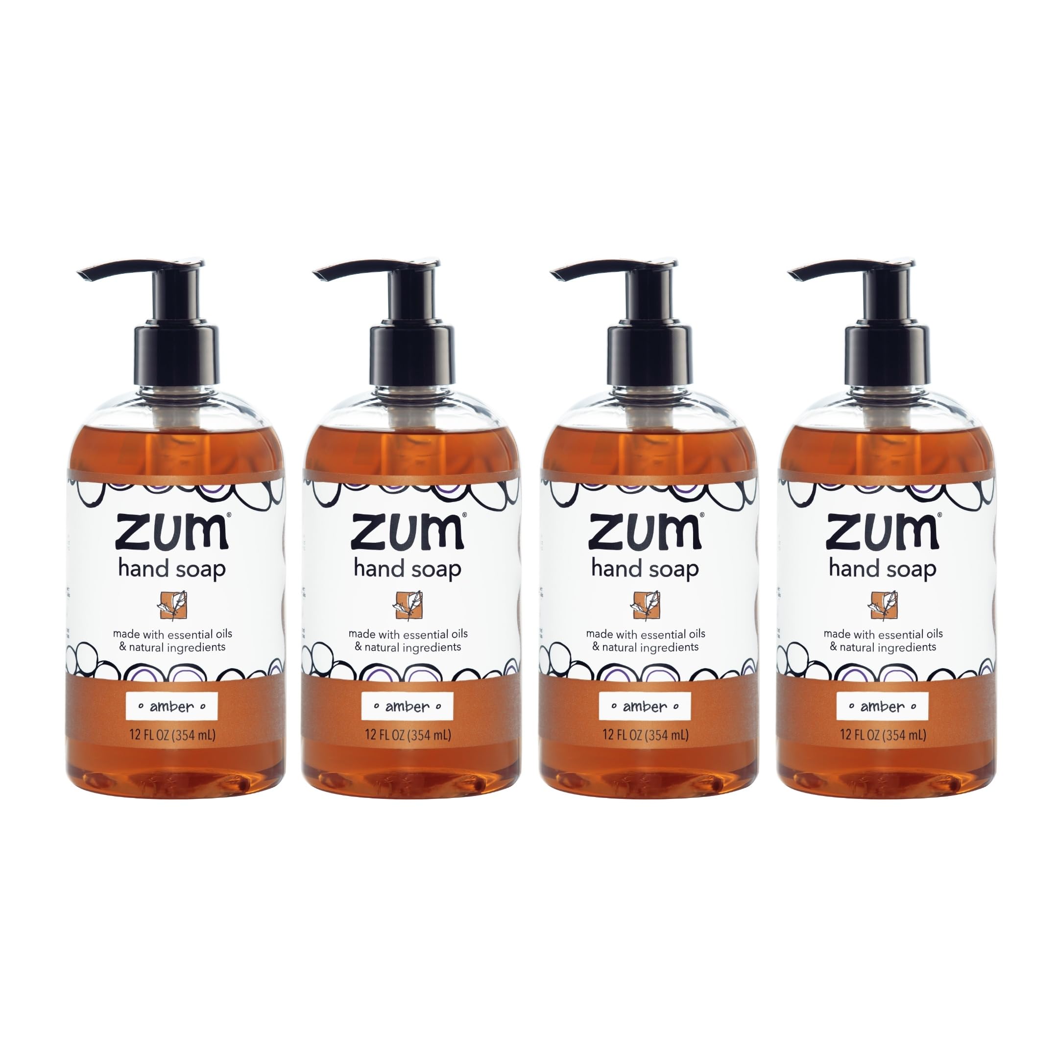 Zum Indigo Wild hand soap bottle front with amber scent for kitchen and bath