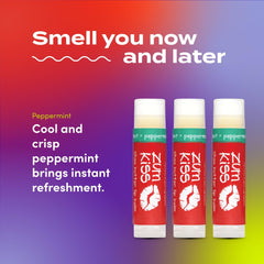 Zum Kiss Stick peppermint close-up offers refreshing aroma for daily lip refreshment