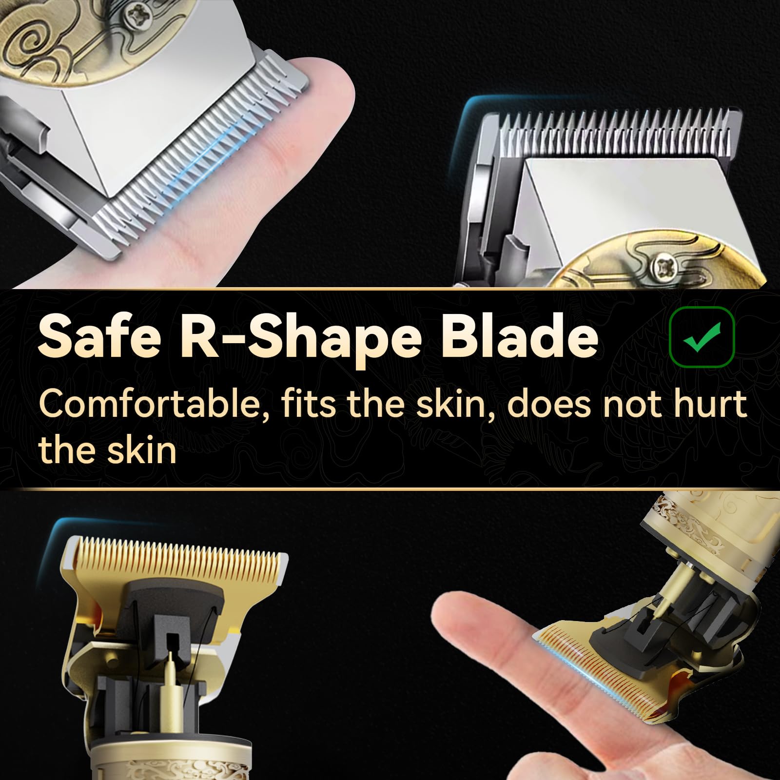 ZUWSUJS cordless grooming in action offers a quiet, comfortable barber-style experience at home.
