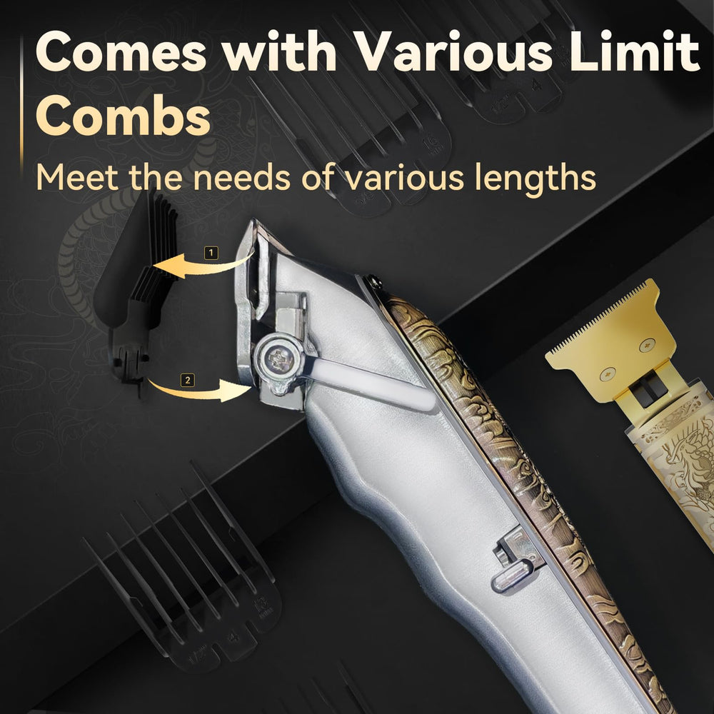 ZUWSUJS guard-set with 12 attachments enables versatile length options.