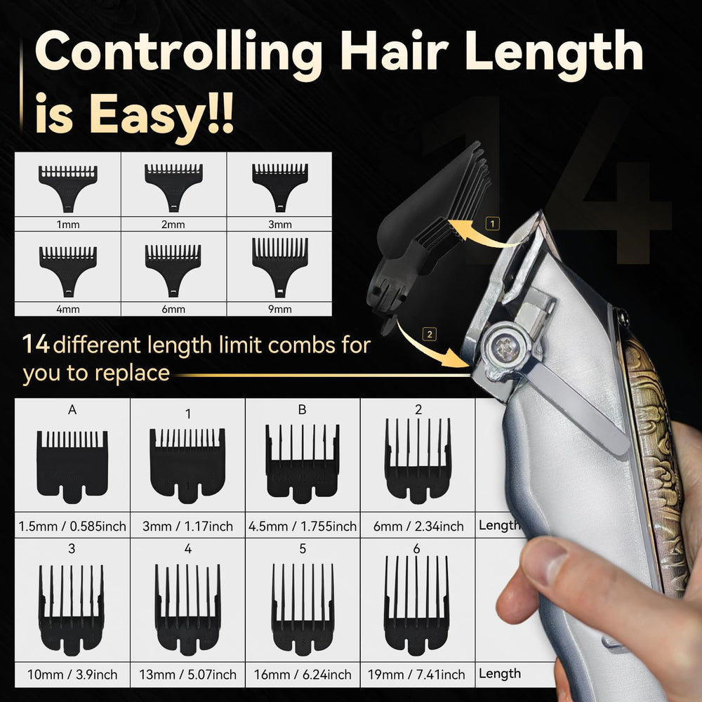 ZUWSUJS low-noise motor delivers powerful cuts with reduced disruption during at-home styling.