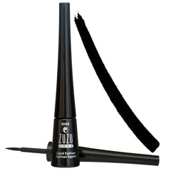 Zuzu Luxe Raven eyeliner bottle close-up showing a precision tip for clean lines.