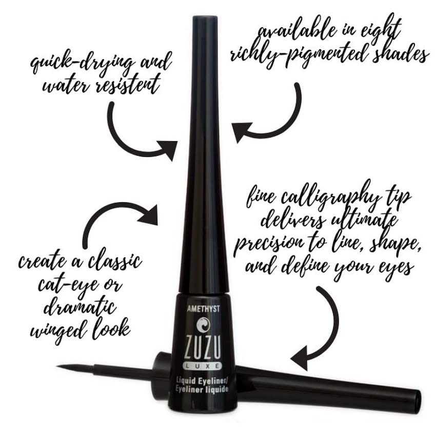 Zuzu Luxe Raven brush tip detail demonstrates smooth, precise application.