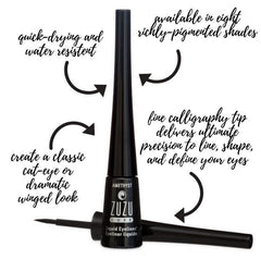 Zuzu Luxe Raven brush tip detail demonstrates smooth, precise application.