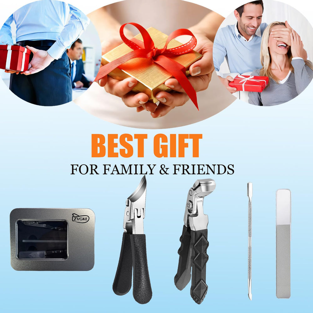 ZVGKE nail file and cuticle pusher set for finish and healthy-looking nails.