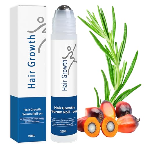 ZVMHSPP Rosemary Hair Growth Serum Roll-On bottle targets the scalp for fuller-looking hair