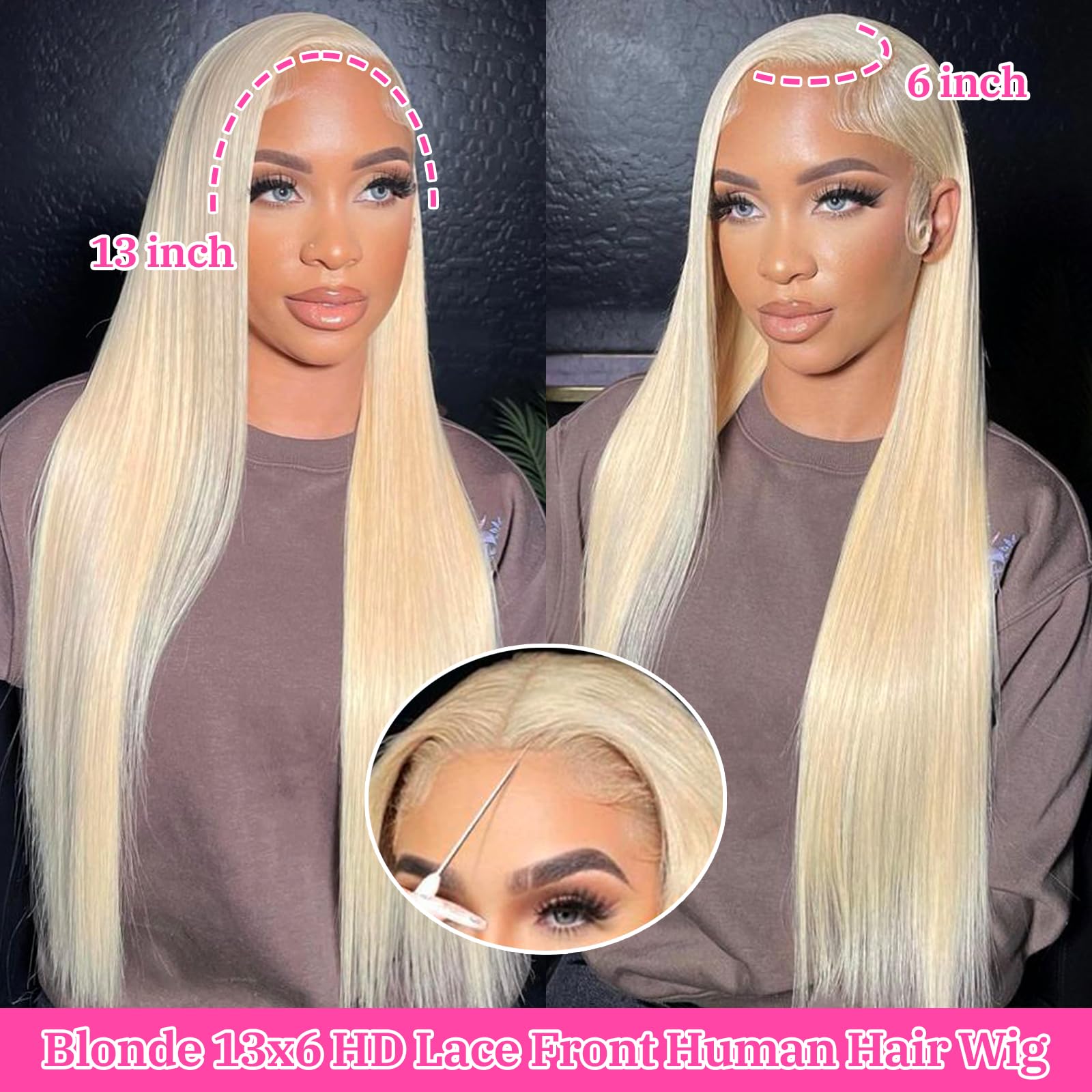 ZyBeidi 613 lace front wig natural hairline with baby hair for seamless day-to-night wear.