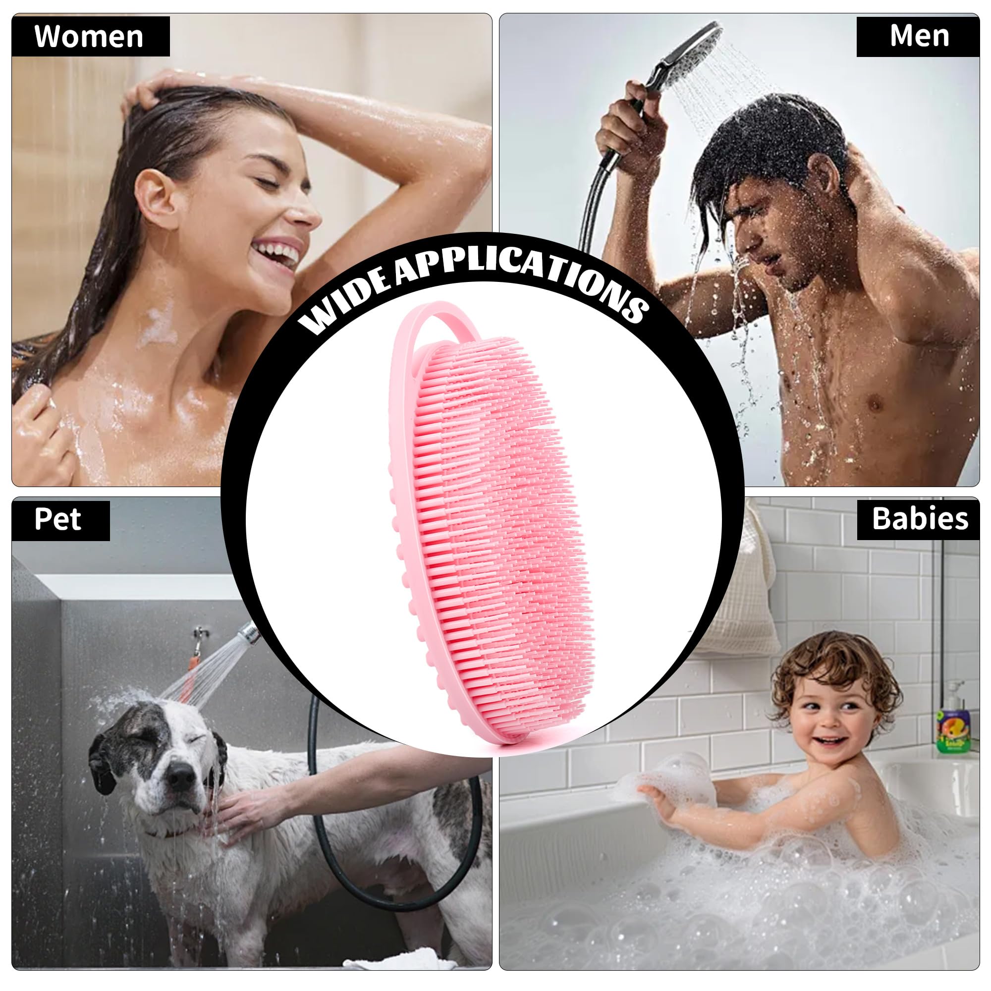 ZYLOP silicone body scrubber hanging to dry emphasizes easy maintenance