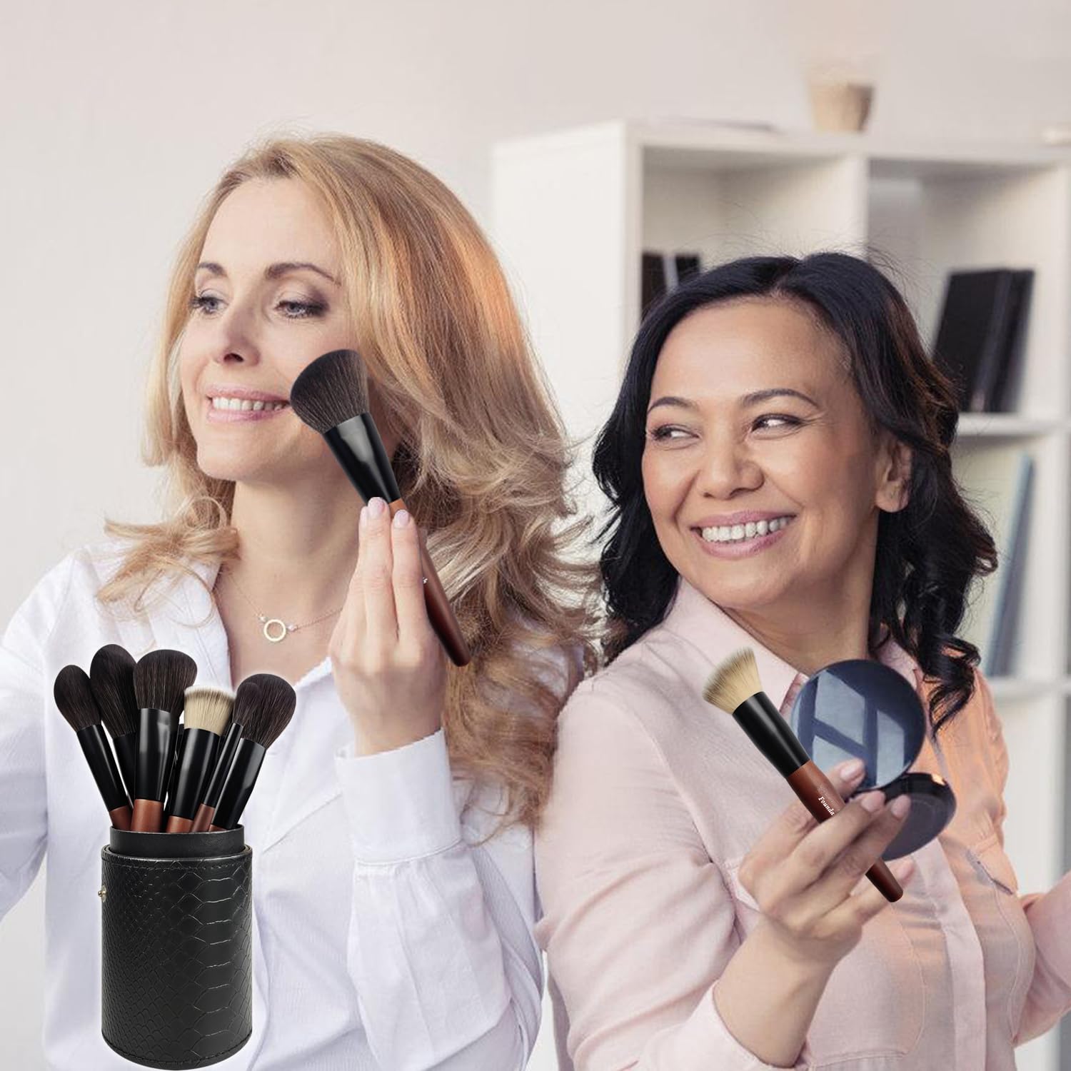 Zylsnice highlighter brush adds a soft, buildable glow.