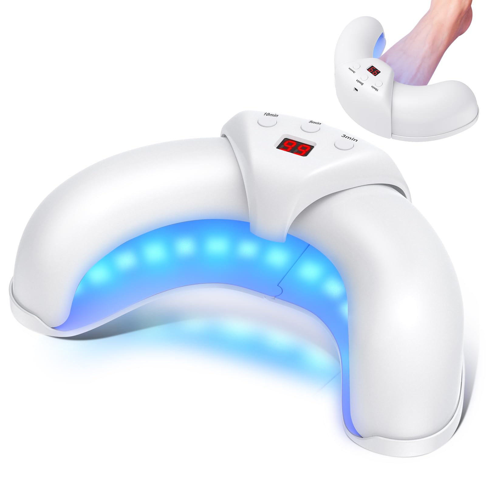 ZZP nail fungus device front view for at-home nail care and safe light therapy.